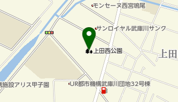 上田西公園の地図画像