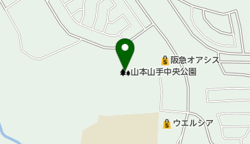 山本山手中央公園の地図画像