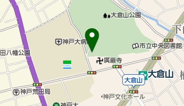 大倉山公園の地図画像