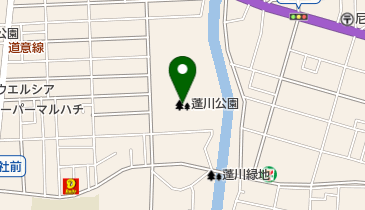 蓬川公園の地図画像