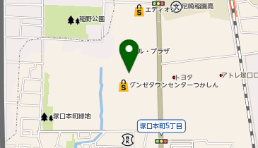3COINS+plusグンゼタウンセンターつかしん店の地図画像