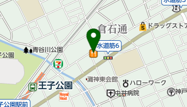 大阪王将王子公園店の地図画像