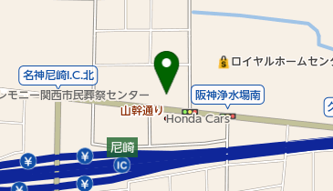 トヨタモビリティパーツ尼崎店の地図画像