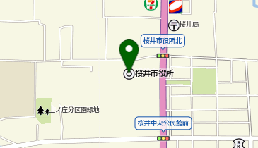 桜井市役所の地図画像