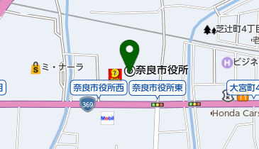 奈良市役所の地図画像