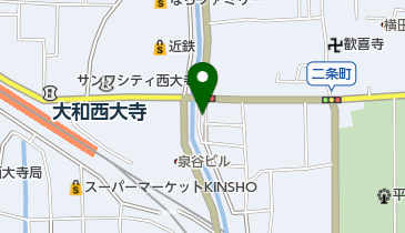 奈良市南消防署西大寺分署の地図画像