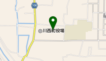 川西町立図書館の地図画像