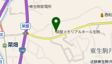 泉屋メモリアルホール生駒の地図画像