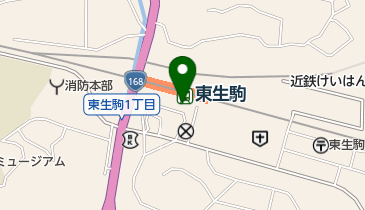 ハーベス東生駒店の地図画像