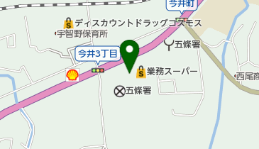 ホームセンタージュンテンドー五條店の地図画像