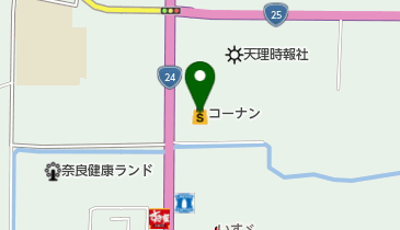 ホームセンターコーナン天理店の地図画像