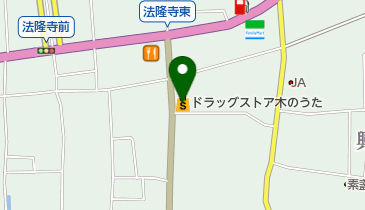 ドラッグストア木のうた法隆寺店の地図画像