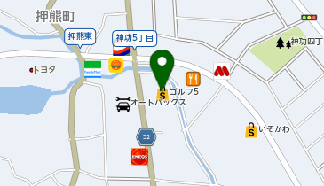 ゴルフ5奈良押熊店の地図画像