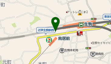 ダイソー生駒駅前店の地図画像