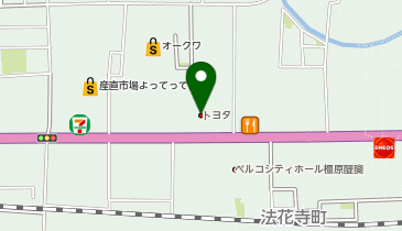 奈良トヨタモビリティガーデンLT橿原の地図画像