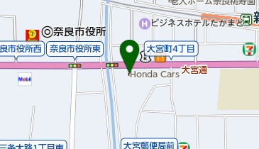 Honda Cars南近畿奈良新大宮店の地図画像