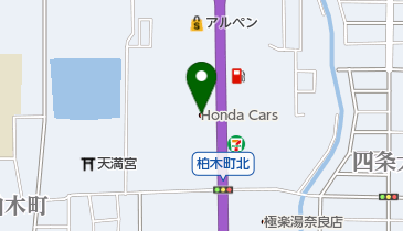 Honda Cars奈良中央奈良中央店の地図画像