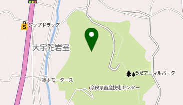 奈良県うだ・アニマルパークの地図画像