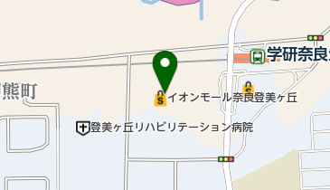 アミューズメントパークイオンモール奈良登美ヶ丘店の地図画像