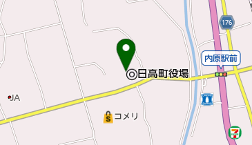 日高町役場の地図画像