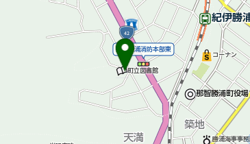 那智勝浦町立図書館の地図画像