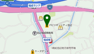 オークワパビリオンシティ田辺店の地図画像