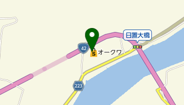 オークワ日置店の地図画像