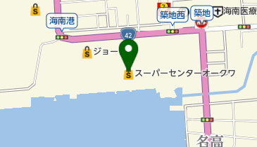 スーパーセンターオークワ海南店の地図画像
