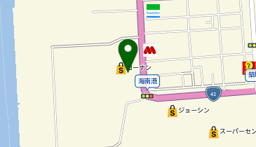 ホームセンターコーナン海南店の地図画像