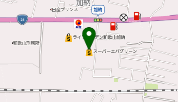 スーパーエバグリーン四ヶ郷店の地図画像