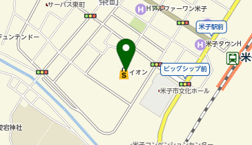 ハニーズ米子店の地図画像