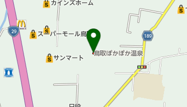 鳥取ぽかぽか温泉の地図画像