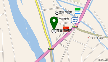 雲南市役所の地図画像