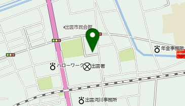 出雲警察署の地図画像