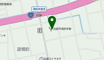 出雲市消防本部の地図画像