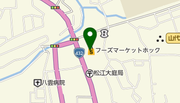フーズマーケットホック山代店の地図画像