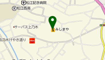 みしまや上の木店の地図画像