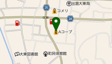 Aコープだいとう店の地図画像