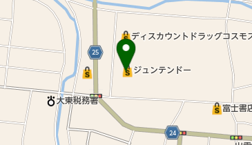 ホームセンタージュンテンドー大東店の地図画像