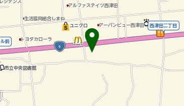 auショップ松江西津田の地図画像
