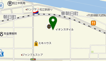 auショップイオン松江の地図画像