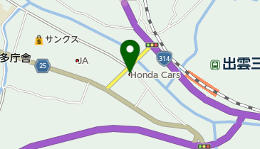 Honda Cars奥出雲仁多店の地図画像