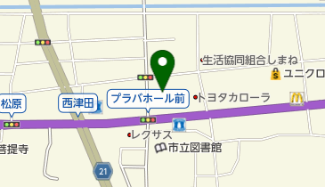 トヨタカローラ島根松江マイカーセンターの地図画像