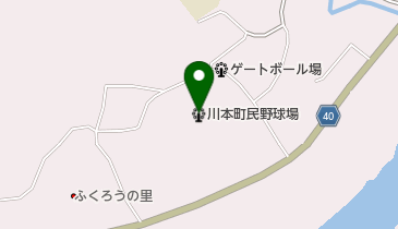 川本町民野球場の地図画像