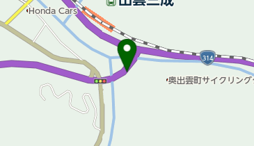 奥出雲町サイクリングコースの地図画像