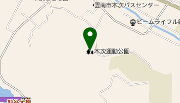 木次運動公園の地図画像