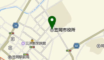 笠岡市役所の地図画像