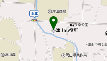 津山市役所の地図画像