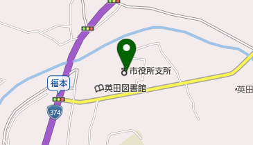 美作市役所英田総合支所の地図画像