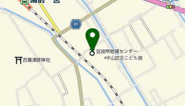 岡山市北区役所一宮地域センターの地図画像